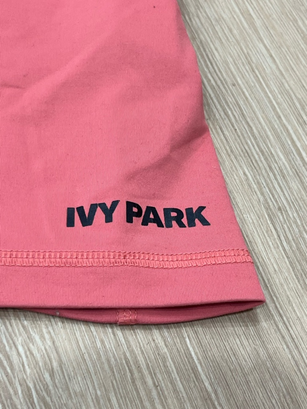 IVY PARK Coral Pink Logo Crop Top Size S Small Coral Black